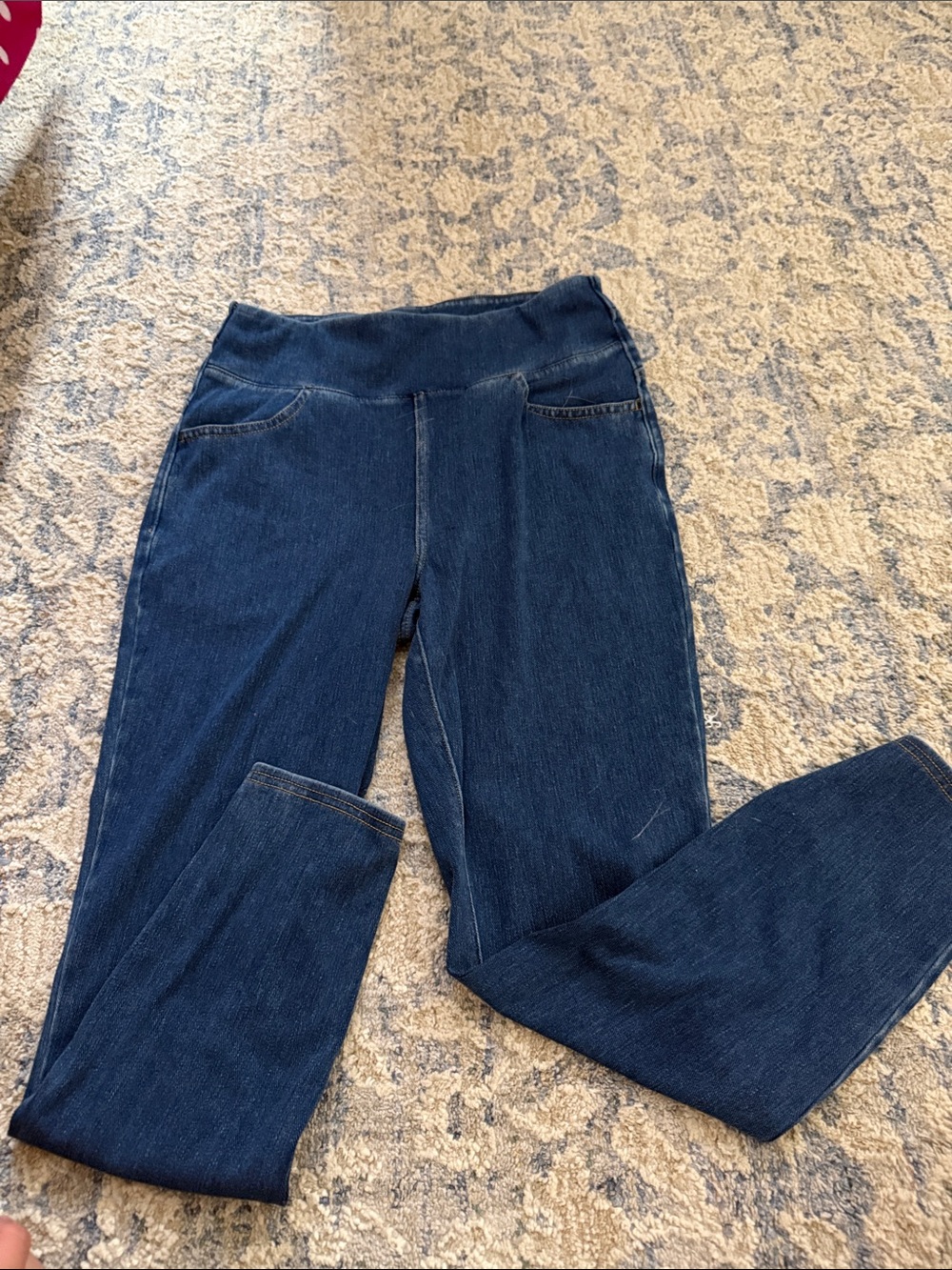 HALARA Dark Blue Pull-On Jeggings with Elastic Waist